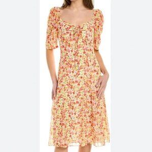 BCBGeneration Floral Print Midi Dress, Size 8